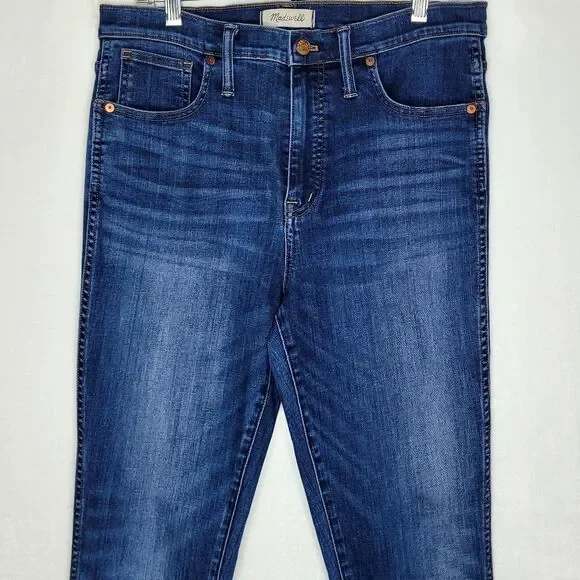 Madewell 10" High Rise Skinny Jeans Size 31T - Picture 2 of 9